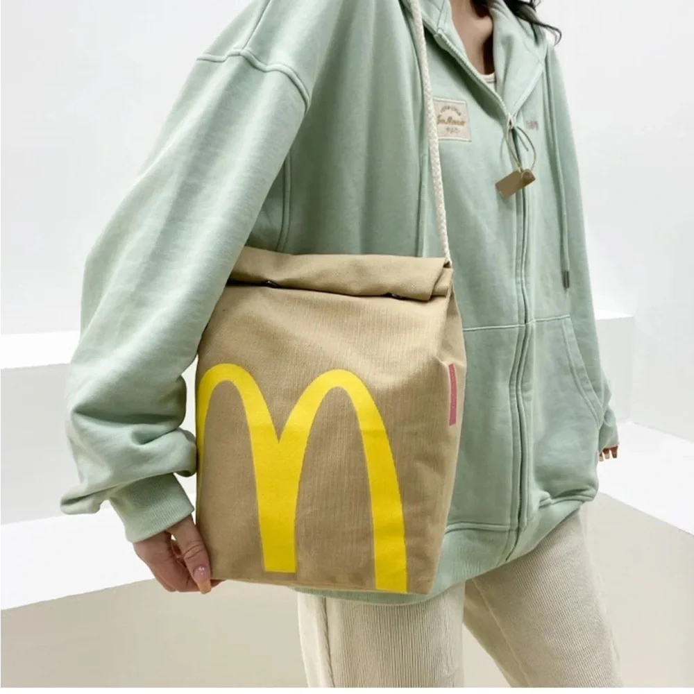 McDonald's Paper Bag Backpack Shoulder Bag Rucksack For School And Travel - NEW